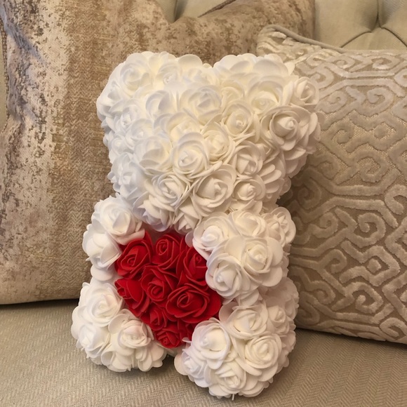 Rose Bear Gift for Her, Valentines Day, Birthday Gift, Mothers Day, Engagement - Picture 9 of 13